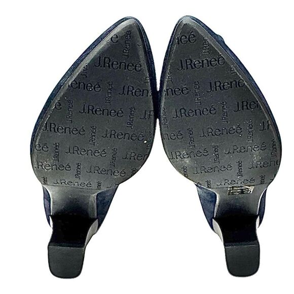 J. RENEE Ellam Macy Blue Suede-Leather Women’s Granny Loafer Size 9 Medium New - Picture 4 of 8